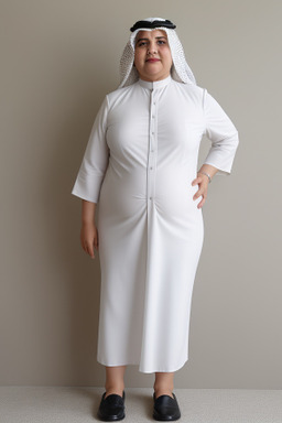 Emirati middle-aged female with  white hair