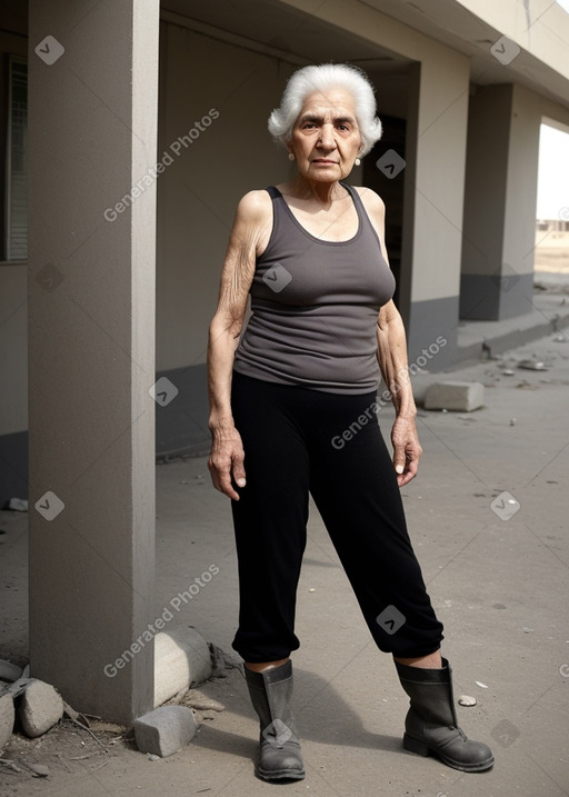 Iraqi elderly female with  black hair