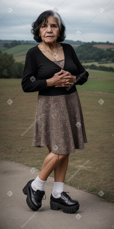 Venezuelan elderly female with  black hair