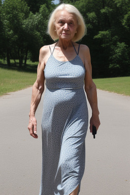 Czech elderly female with  blonde hair