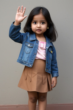 Nepalese infant girl with  brown hair