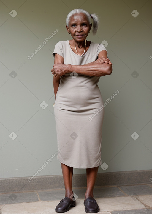 Tanzanian elderly female with  gray hair