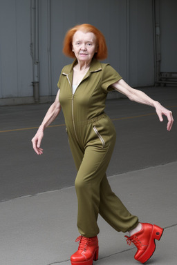 Russian elderly female with  ginger hair