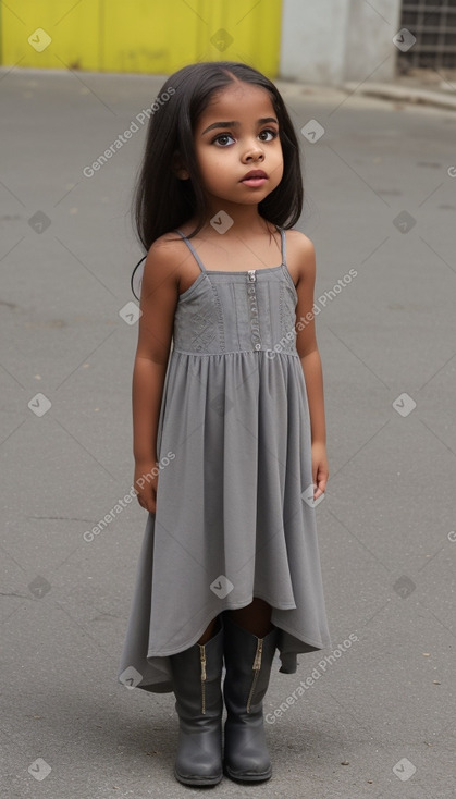 Dominican child girl with  gray hair