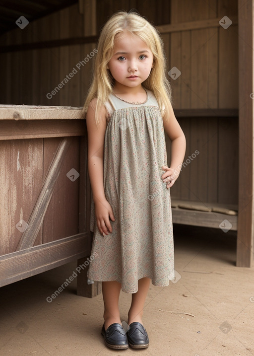 Uzbek child girl with  blonde hair