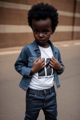 Sudanese infant boy with  black hair