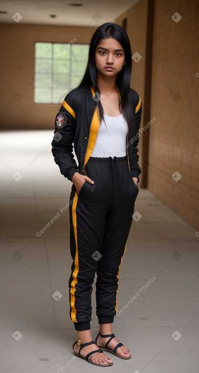 Nepalese teenager girl with  black hair