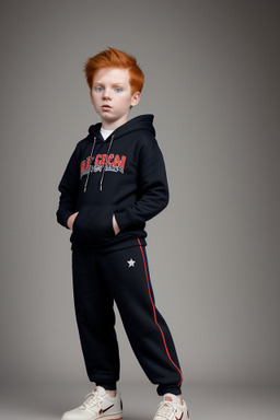 American child boy with  ginger hair