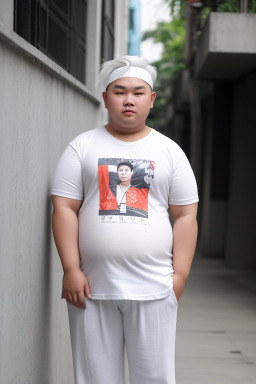 Vietnamese teenager boy with  white hair