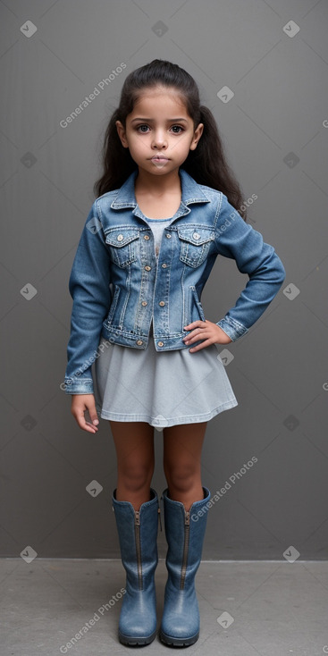 Venezuelan child girl with  gray hair