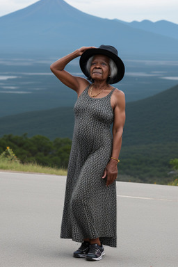 Jamaican elderly female with  black hair