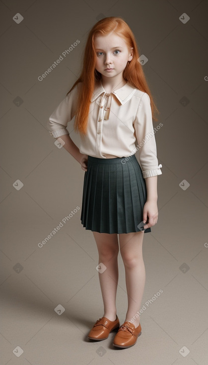 Latvian child girl with  ginger hair