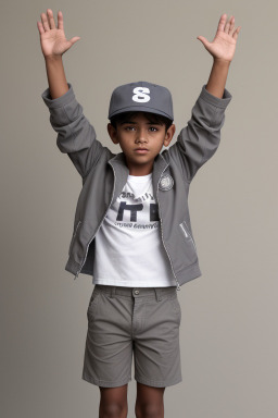 Honduran child boy with  gray hair