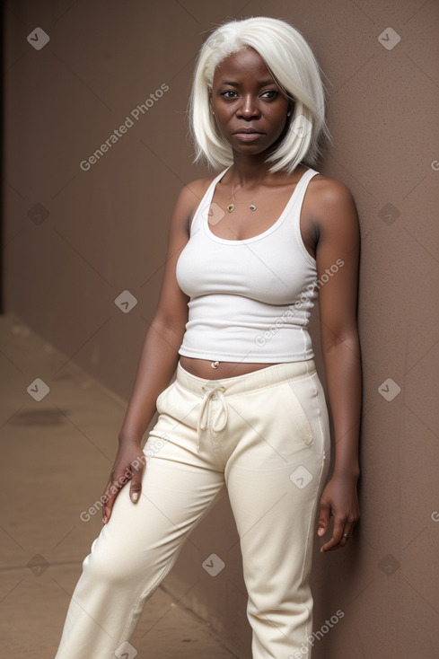 Ugandan adult female with  white hair