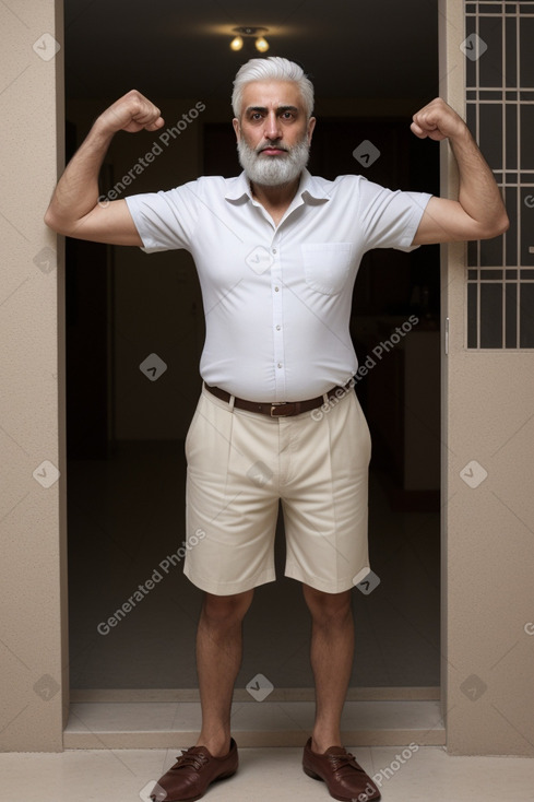 Lebanese 45 years male with  white hair