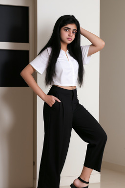 Bahraini teenager girl with  black hair