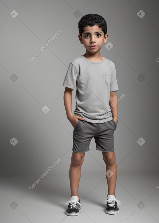 Egyptian child boy with  gray hair