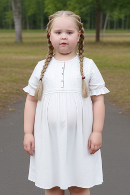 Estonian child girl with  white hair