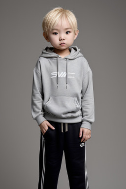 South korean infant boy with  blonde hair