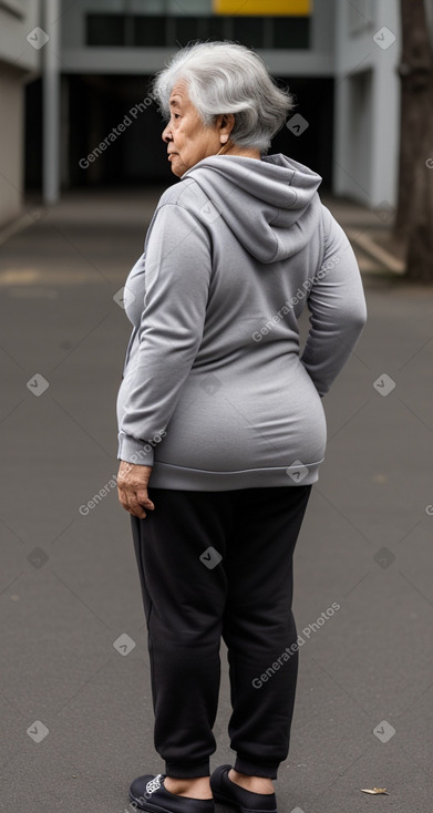 Colombian elderly female with  gray hair