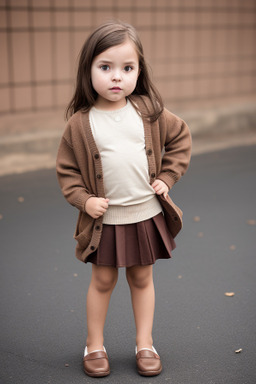 Zambian child girl with  brown hair