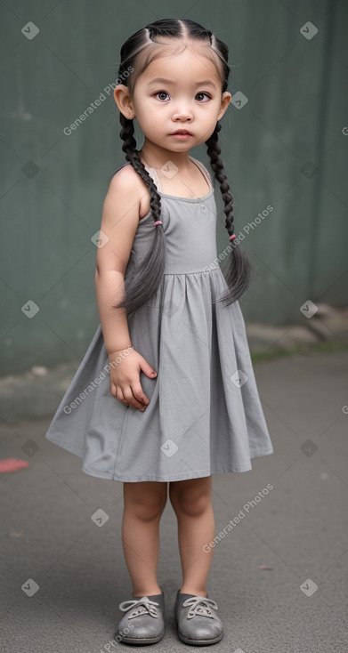 Vietnamese infant girl with  gray hair