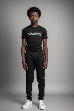 Nigerian teenager boy with  black hair