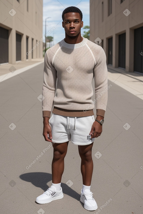 African american adult male with  brown hair