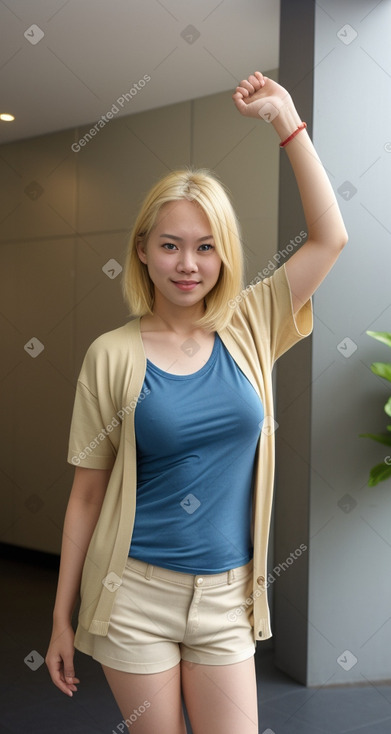 Singaporean adult female with  blonde hair