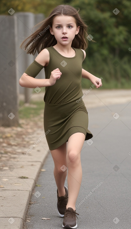 Romanian child girl with  brown hair