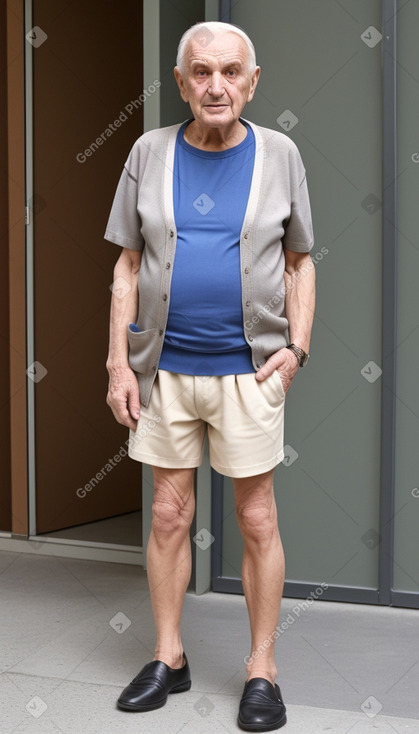 Albanian elderly male with  blonde hair