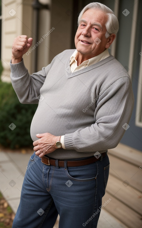 French elderly male with  gray hair