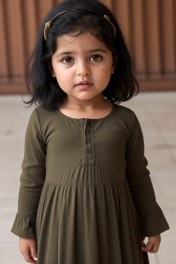 Moroccan infant girl with  black hair