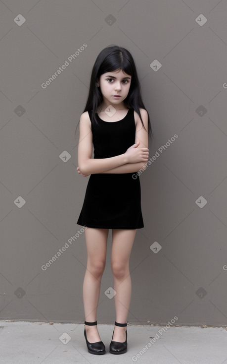 Spanish child girl with  black hair