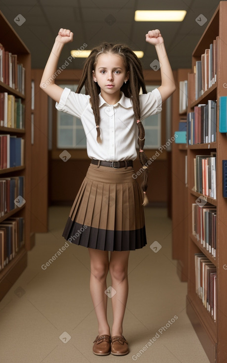 Macedonian child girl with  brown hair