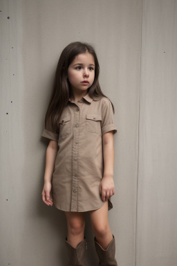 Chilean infant girl with  brown hair