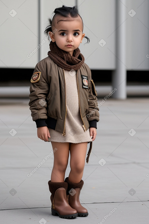 Emirati infant girl with  brown hair