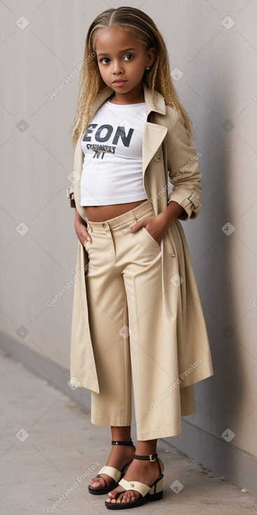 Dominican child female with  blonde hair