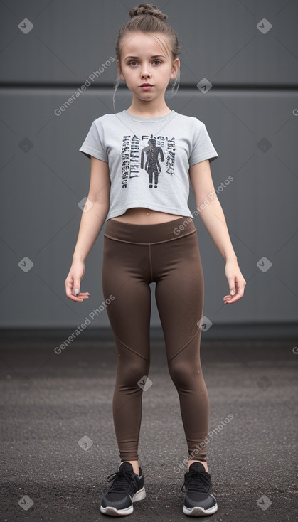 Icelandic child girl with  brown hair