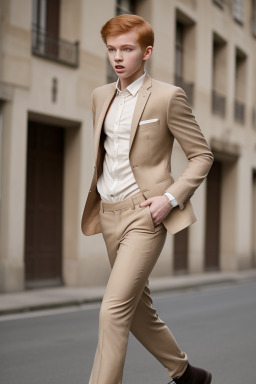 French teenager boy with  ginger hair