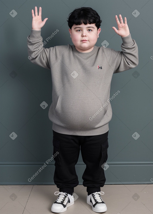 French child boy with  black hair