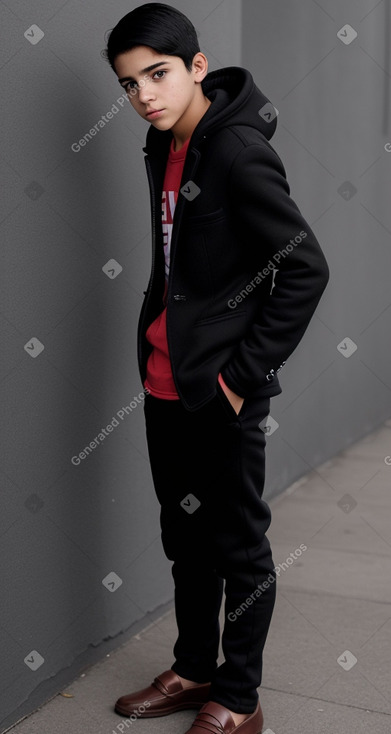 Chilean teenager boy with  black hair