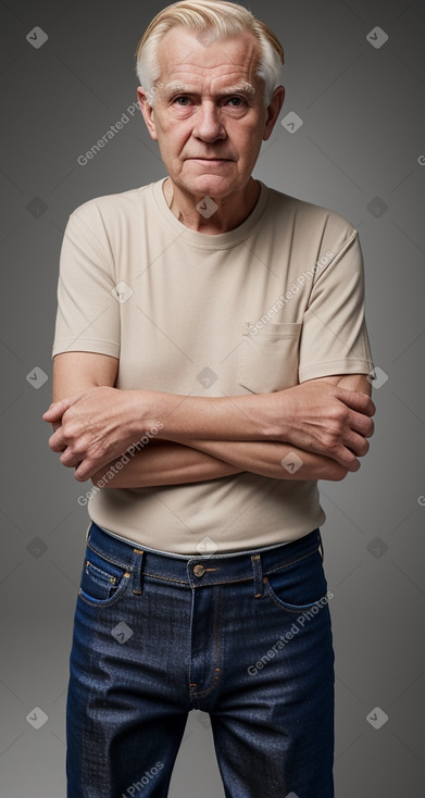 Icelandic elderly male with  blonde hair