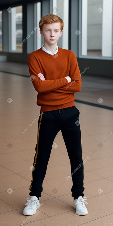 Macedonian teenager boy with  ginger hair