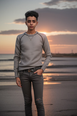 Yemeni young adult non-binary with  gray hair