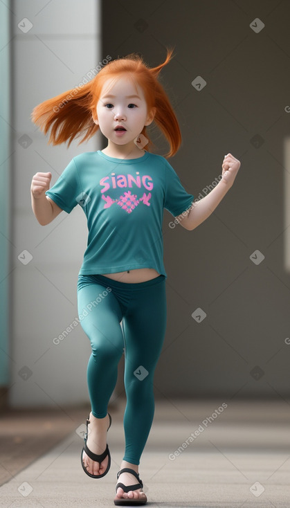 Korean infant girl with  ginger hair