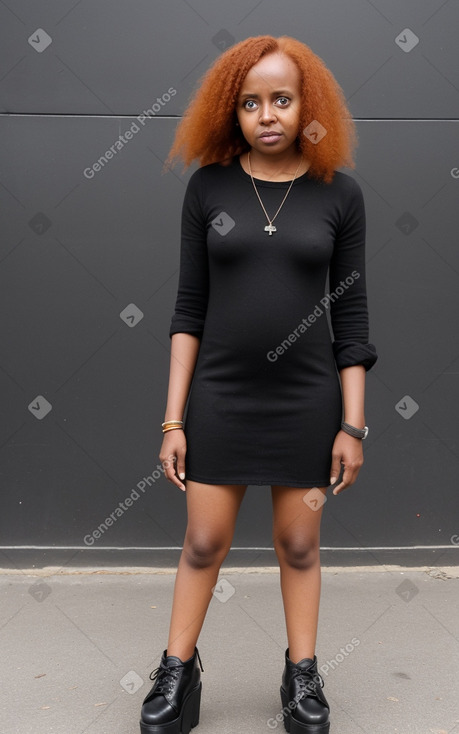 Ethiopian 45 years female with  ginger hair