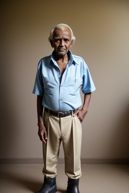 Ethiopian elderly male with  blonde hair