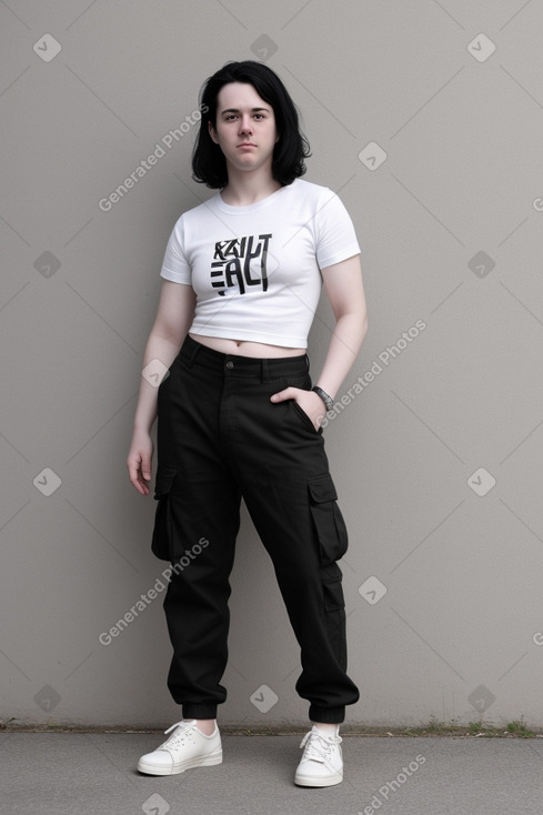 Adult non-binary with  black hair