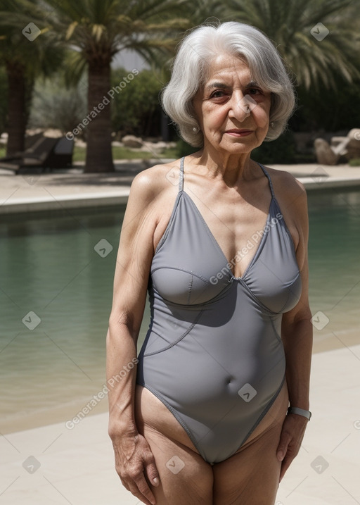 Iranian elderly female with  gray hair